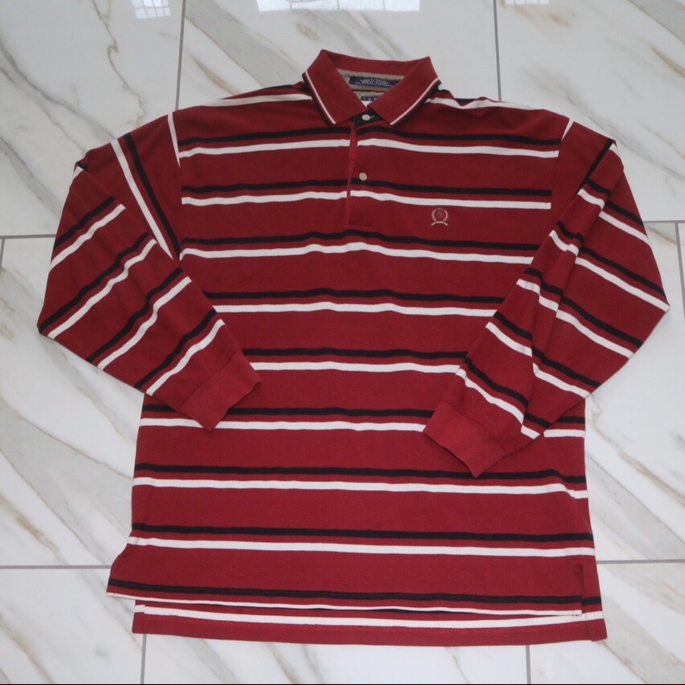 VTG 90s Tommy Hilfiger Crest POLO LARGE